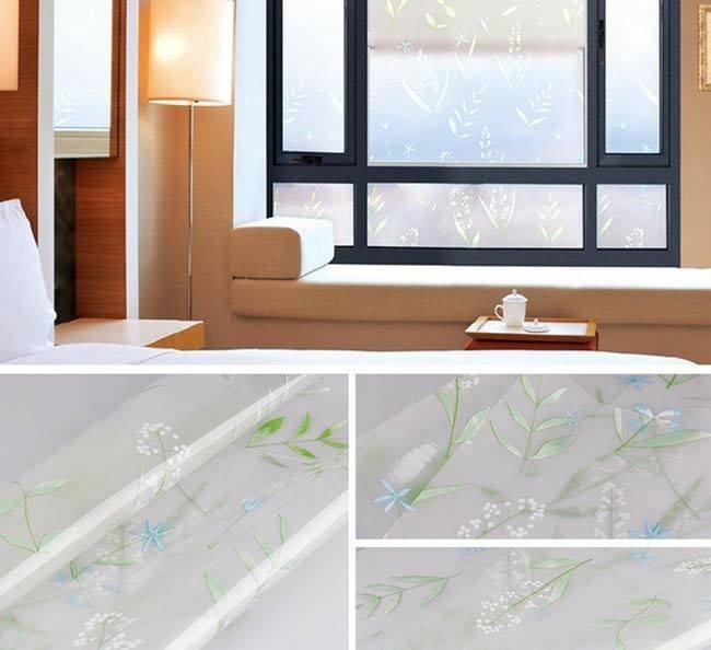 [HCM]3m giấy dán kiếng khổ 90cm Hoa cỏ đồng nội