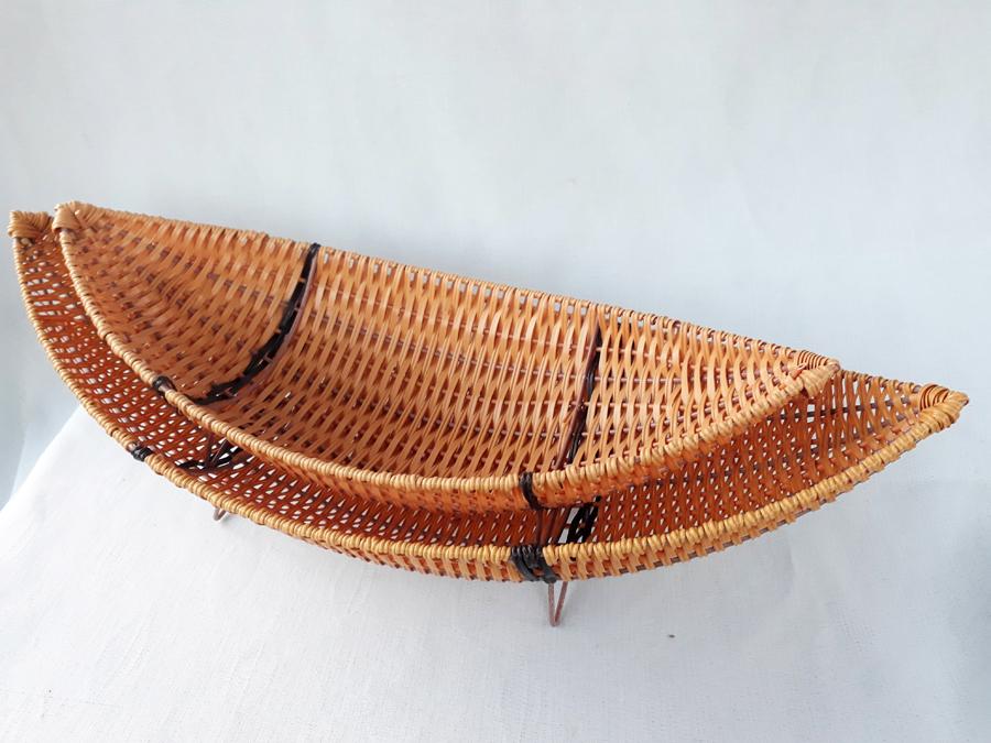 Giỏ thuyền đựng hoa quả bàn ăn giả mây (42x20x13)
