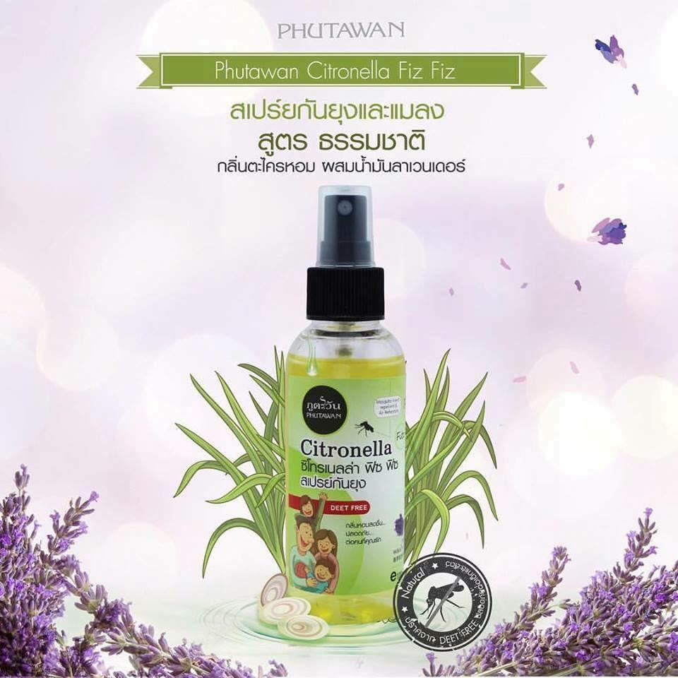 (Sả & Lavender) 01 chai Xịt chống muỗi Citronella Phutawan Thái Lan 100ml