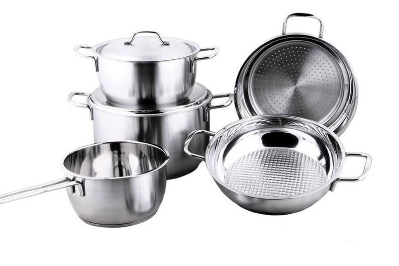 BỘ NỒI 5 INOX 3 ĐÁY FIVESTAR NẮP INOX-NỒI-BỘ NỒI