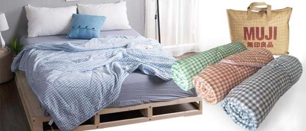 Chăn (mền) xuất Nhật họa tiết kẻ sang trọng, chăn (mền) cotton siêu nhẹ, chan men cotton sieu nhe, chan (men) xuat Nhat hoa tiet ke sang trong