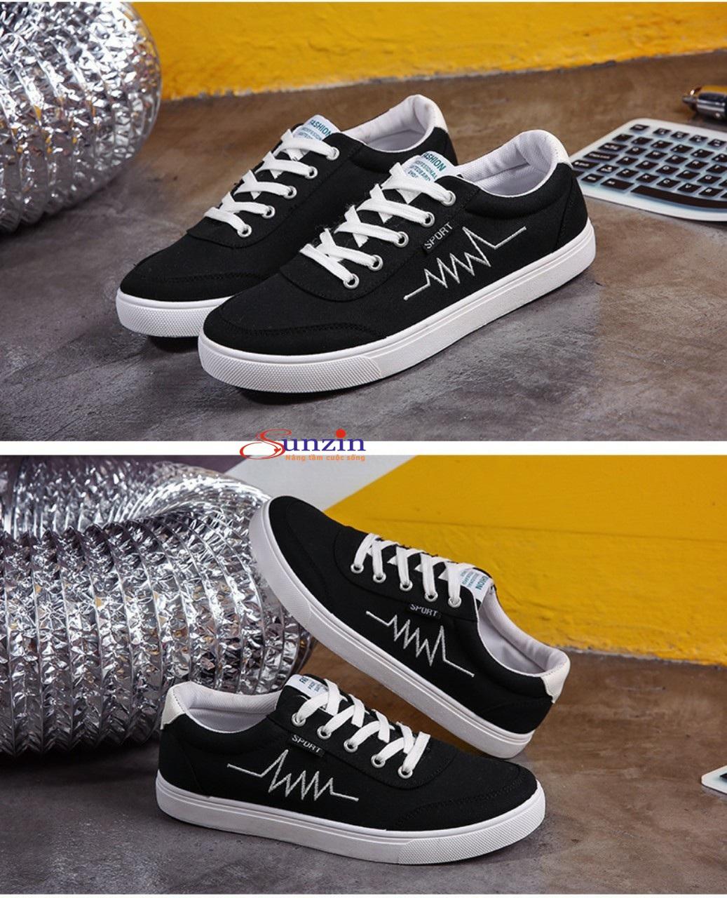 Giày sneaker nam SZ04 (đen trắng) đủ size từ 39-44