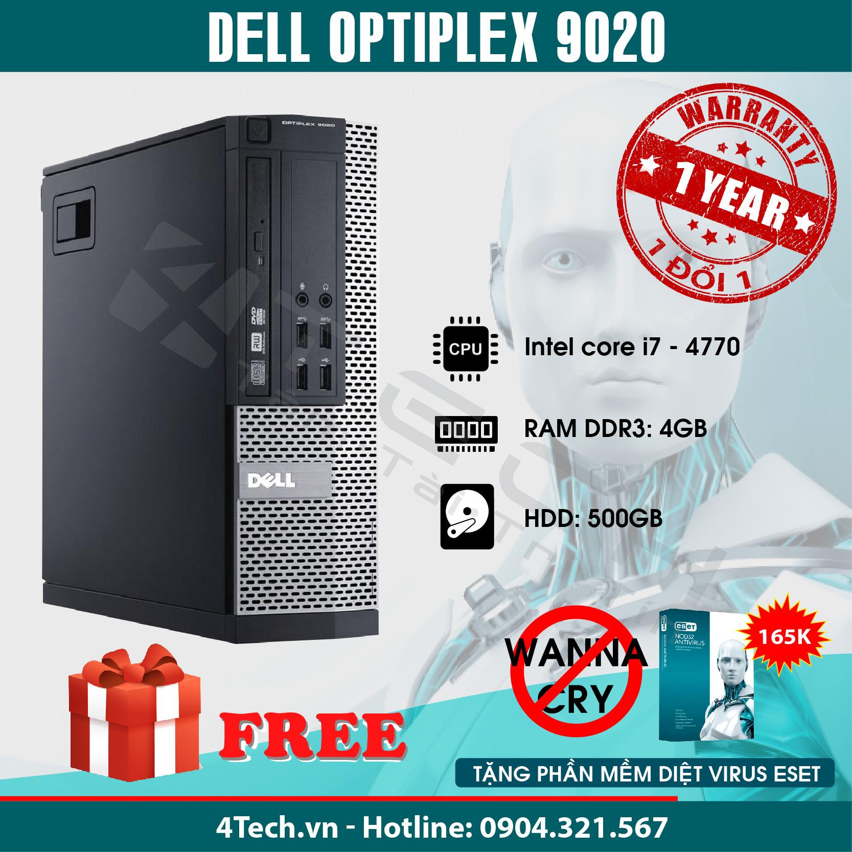 Máy tính đồng bộ Dell Optiplex 9020 SFF core i7 4770( up to ), Ram 4 GB, HDD 500 GB - Hàng nhập khẩu. Máy tính đồng bộ Dell Optiplex 9020 SFF core i7 4770( up to ), Ram 4 GB, HDD 500 GB - Hàng nhập khẩu.