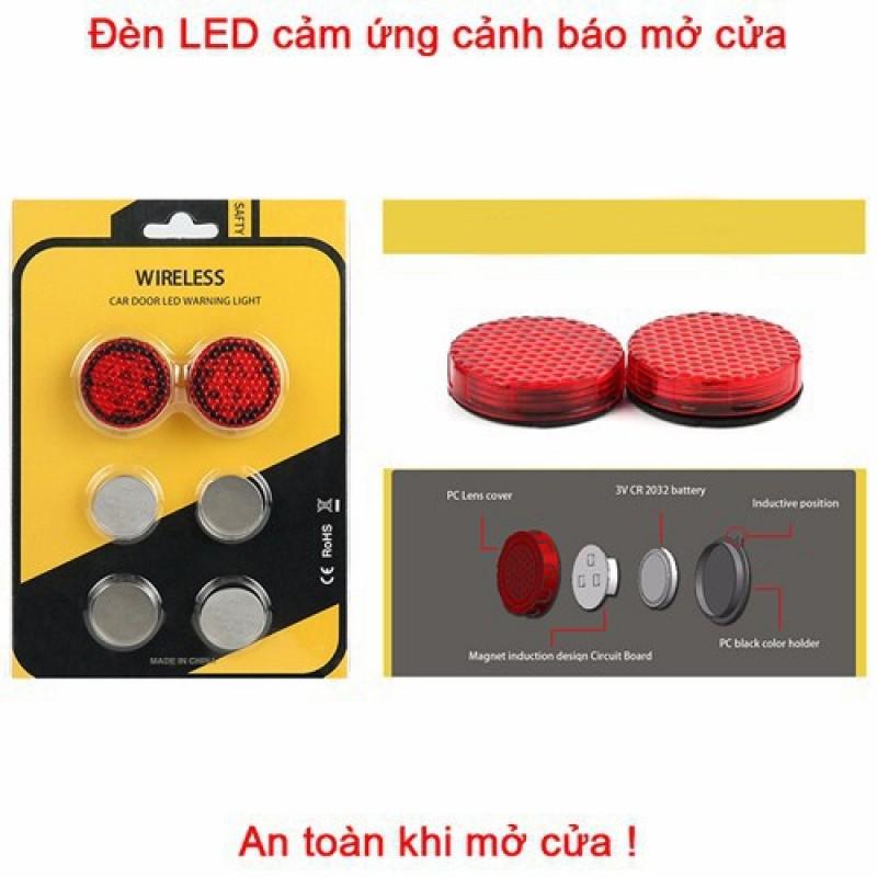 Bộ 4 đèn led cảnh báo mở cửa ô tô (kèm băng dính 3 M)
