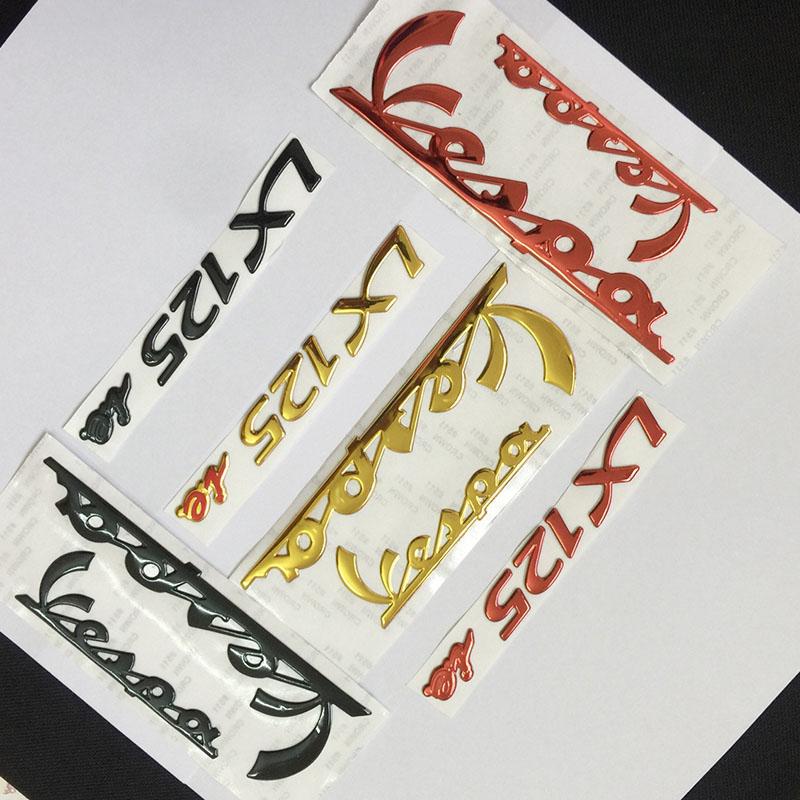 Trọn bộ tem  Vespa LX 125ie nổi trang trí xe siêu mới G124-4 (màu ĐEN)