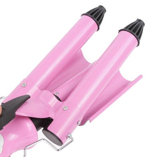 MÁY UỐN TÓC GƠN SÓNG 3 TRỤC ( HỒNG )