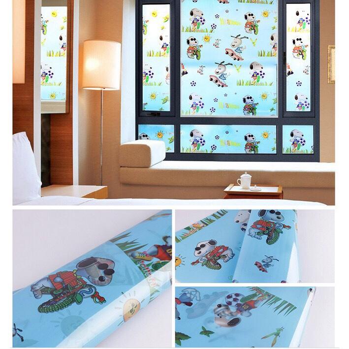 5 Mét Decal Dán Kính Mờ Khổ 45cm Rộng Có Keo - CHÓ CON DỄ THƯƠNG PK030