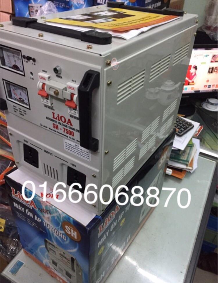 Ổn áp LiOA 7,5KVA dải 150v~250v thế hệ 2 dây đồng 100% model SH-75000II