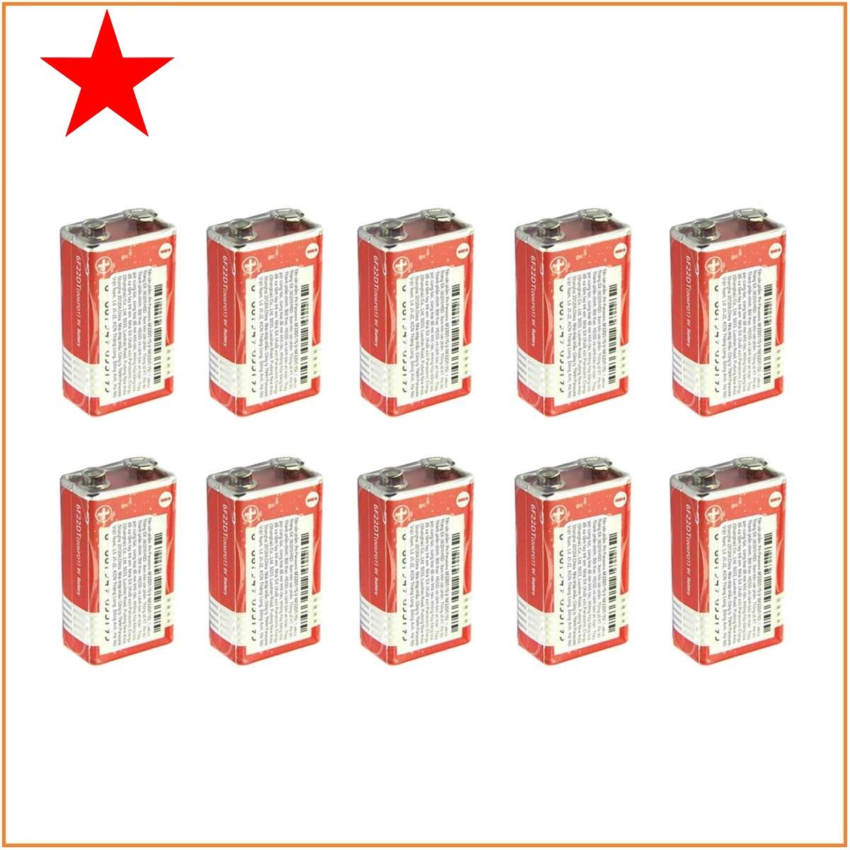 Combo 2 Vỉ Pin 9V, Pin Vuông Panasonic Cacbon (1 vỉ 1 viên)