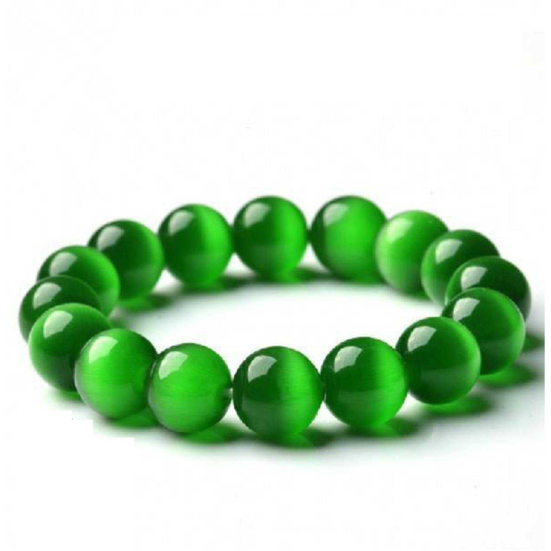 [HCM]Vòng tay đá mắt mèo xanh ngọc bích 10ly HN07