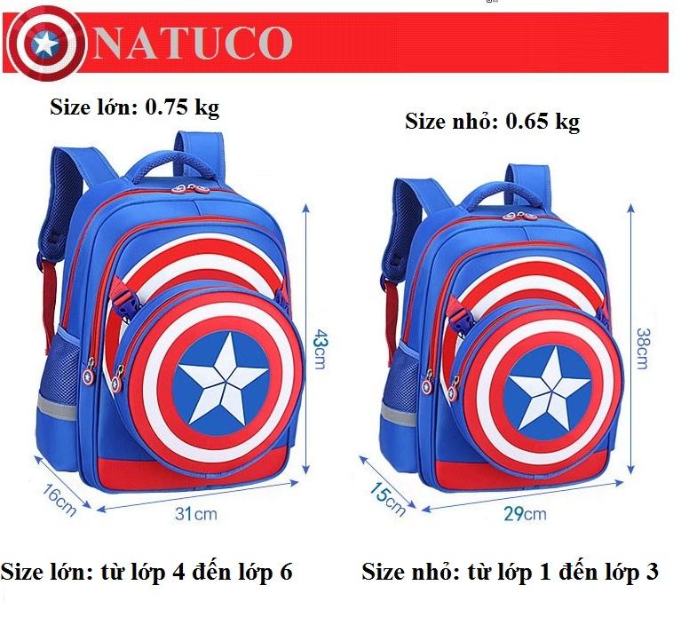 Ba lô đội trưởng Mỹ cho học sinh cấp 1, cấp 2( size lớn )