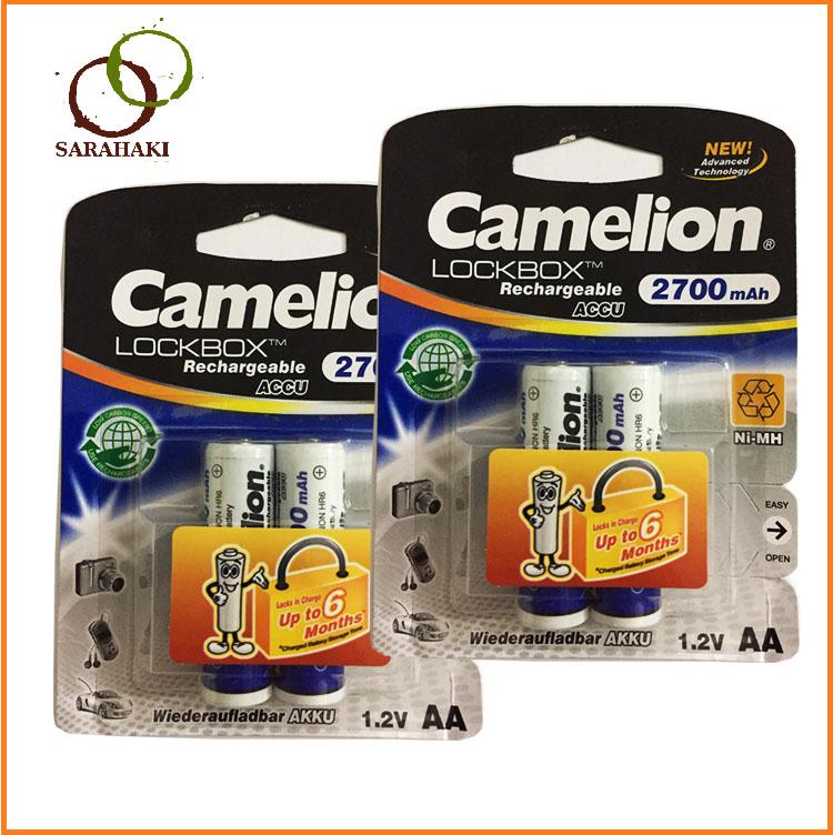 5 vỉ pin sạc AA Camelion 2700mAh  1.2V (1 vỉ 2 viên)