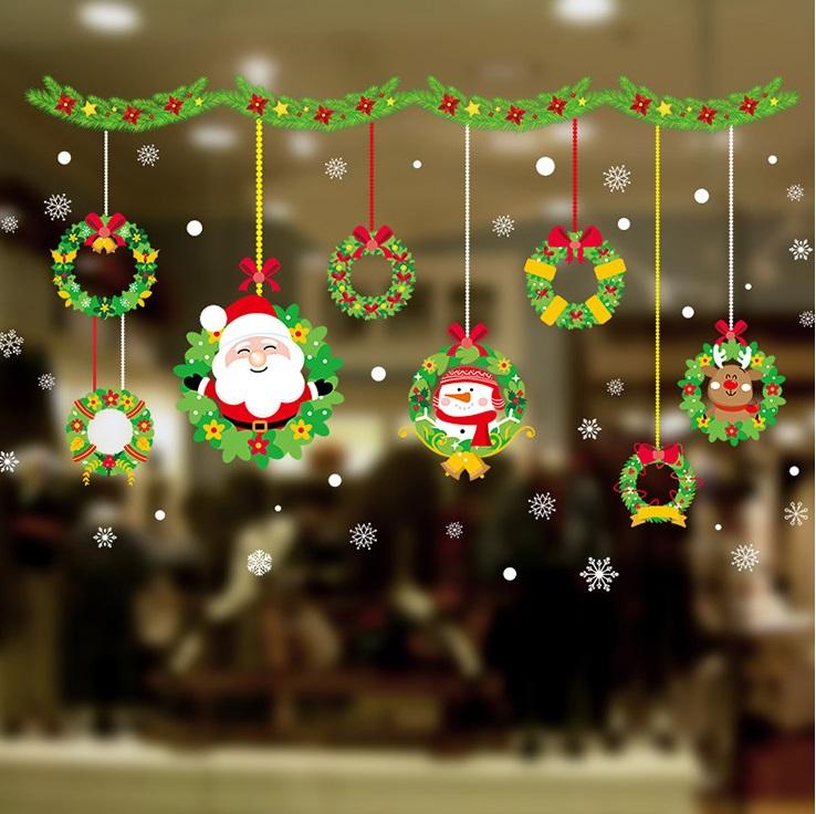 Decal trang trí GIÁNG SINH, NOEL độc đáo kích thước 45x60cm