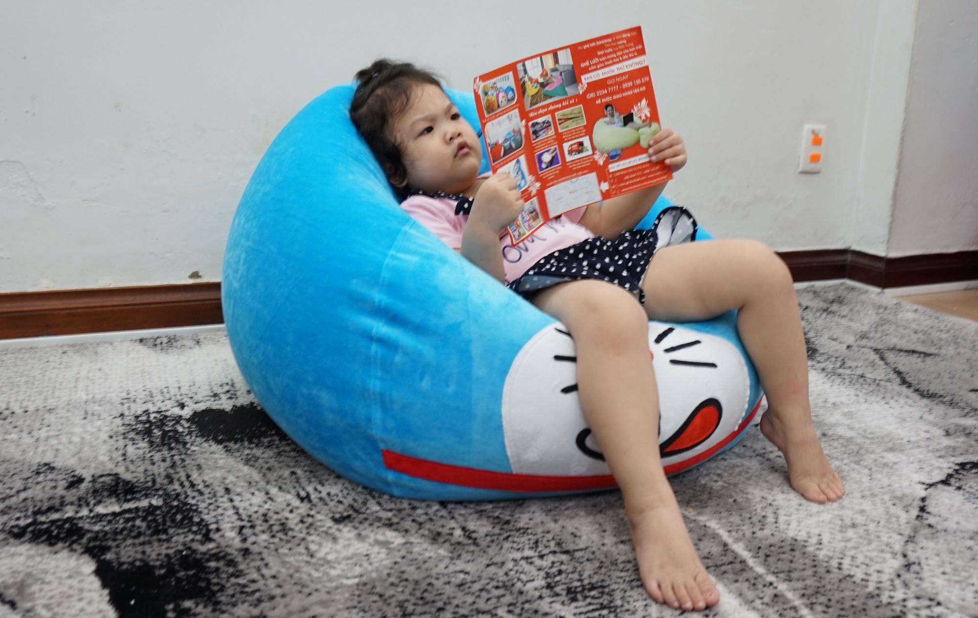Ghế lười giọt nước Hali Đoremon (size S) nội thất dành cho trẻ em