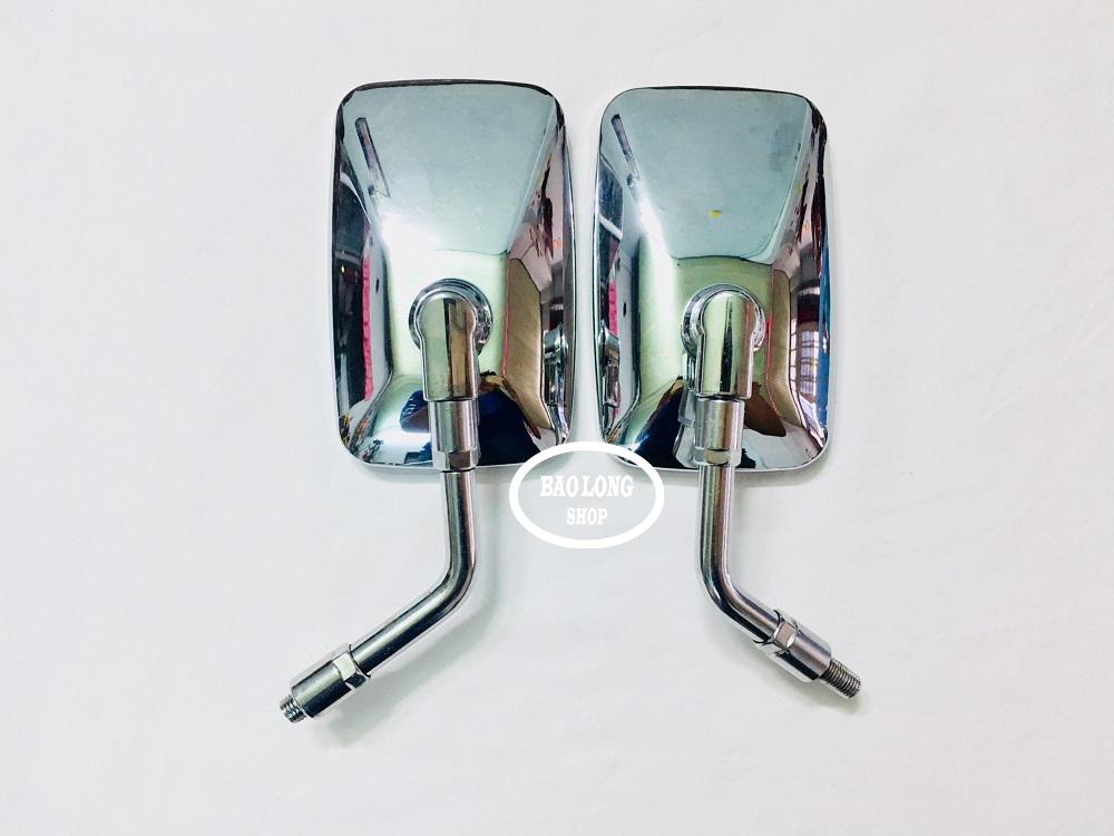 Cặp kính Vuông xi Inox dành cho mọi loại xe máy