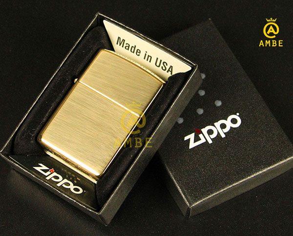 Bật lửa Zippo Mỹ vàng trơn bóng 254B