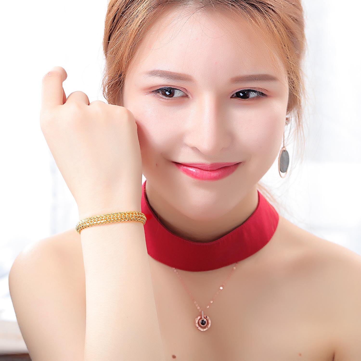 Lắc tay nữ mạ vàng