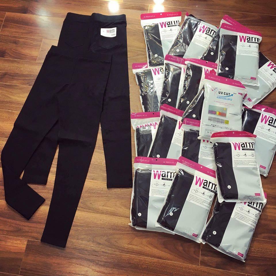 Quần legging warm nữ ống bó ,chất vải dầy dặn ,có giãn giá tốt Q09 (đen)