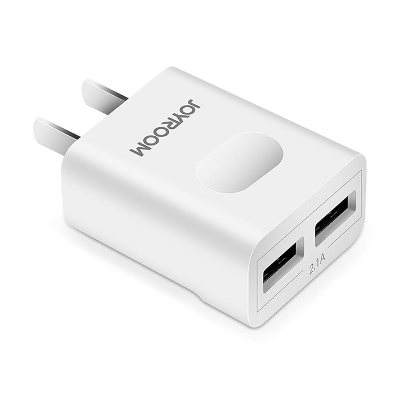 Cốc sạc 2 cổng USB Joyroom 2.1A L-L222 (Trắng)