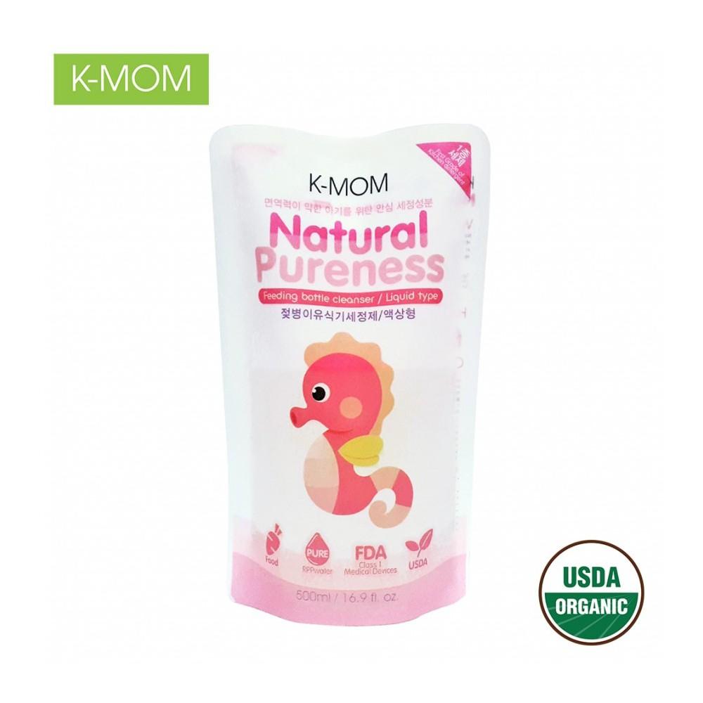 [HCM]Nước rửa bình & rau quả chiết xuất thảo mộc K-Mom (túi 500ml)