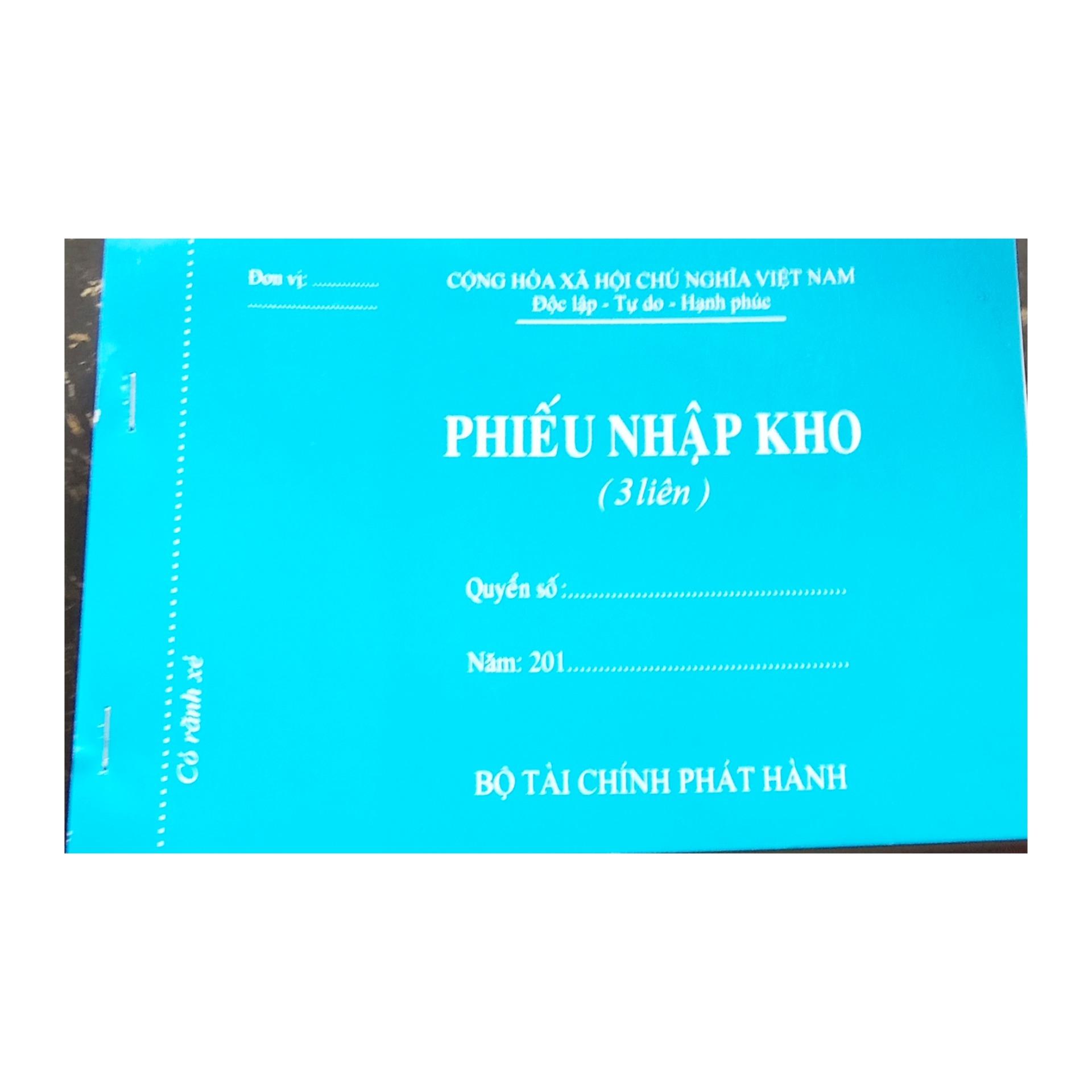 10 quyển phiếu nhập kho 3 liên