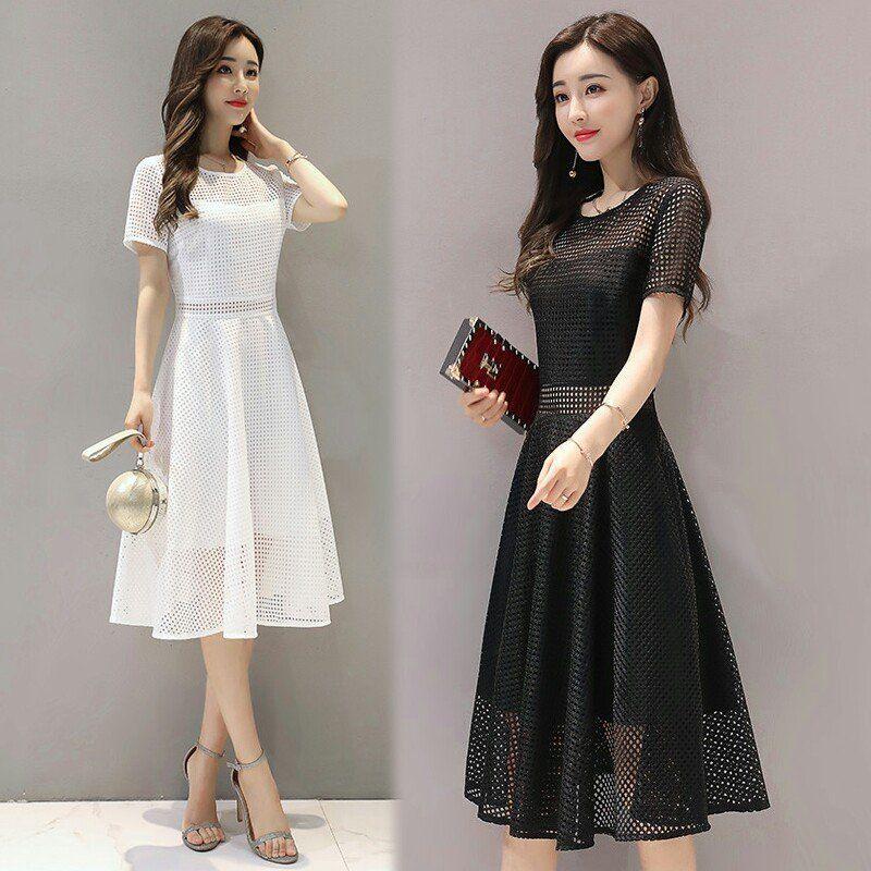[HCM]Đầm xòe dự tiệc phối lưới cao cấp