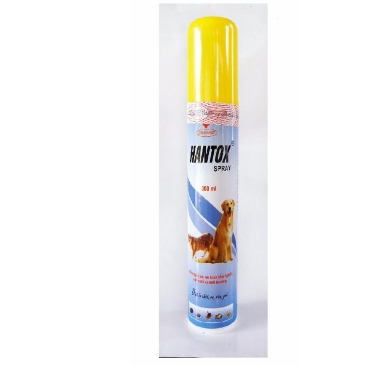 hantox spray  xịt trị ve ghẻ chó mèo 100ML, 300ML