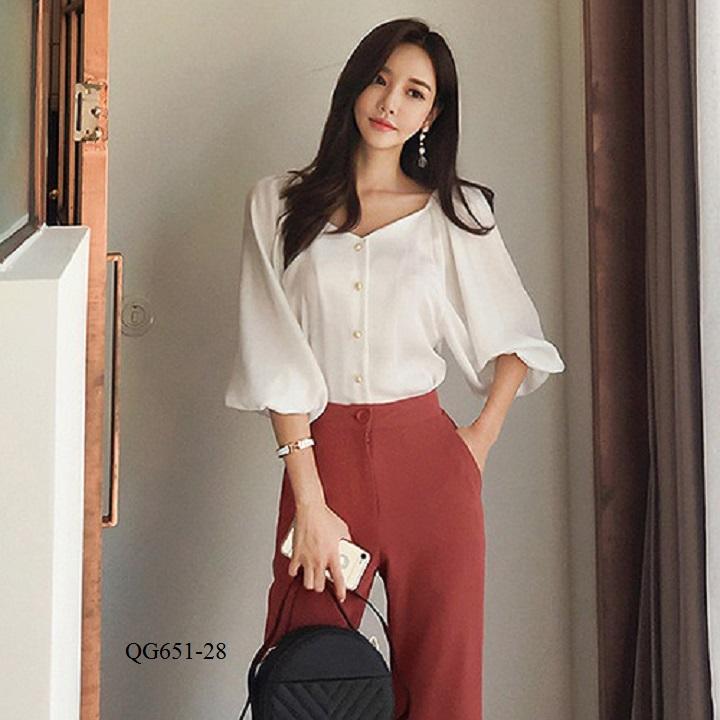 ÁO KIỂU TAY BỒNG THIẾT KẾ - SIZE S-6XL