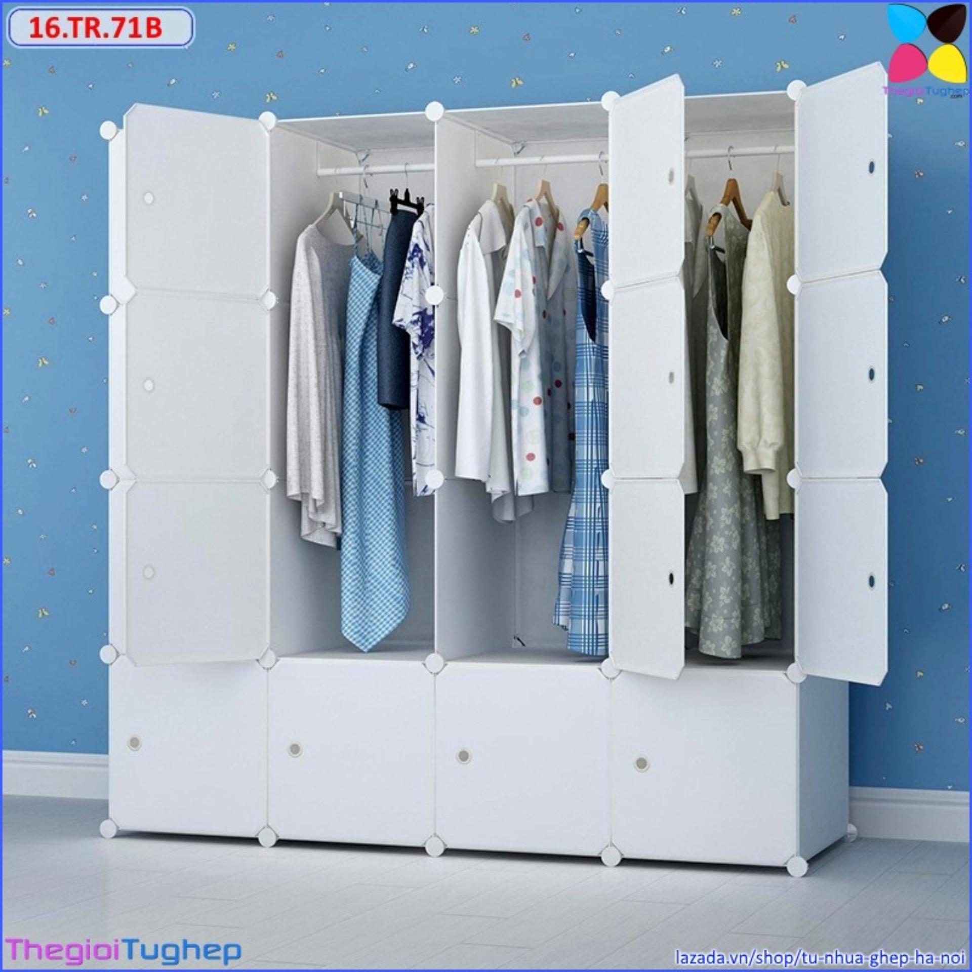 Tủ ghép nhựa 16 ô (trắng)-16.TR.71B
