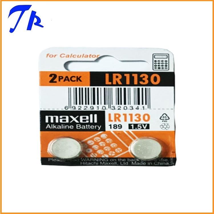 2 viên pin ag10/ lr1130/ 189 maxell alkaline 1.5v