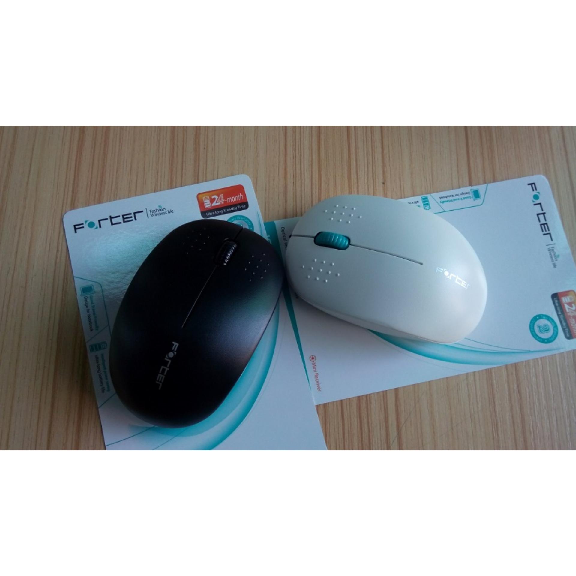 Chuột quang không dây Forter V181/180 (màu trắng, đen)