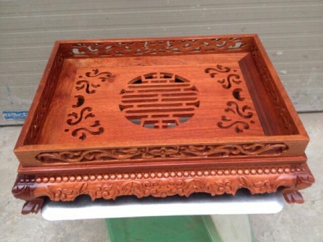 Khay uống trà gỗ hương đỏ (DF)