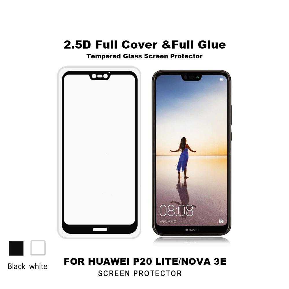 Miếng dán full màn hình 4D cho Huawei P20 Lite - Đen