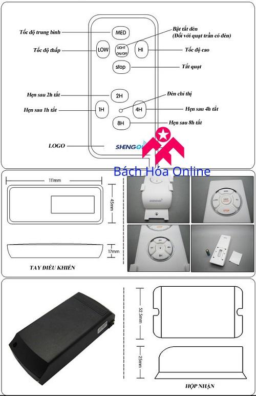 Bộ điều khiển quạt trần có đèn V2