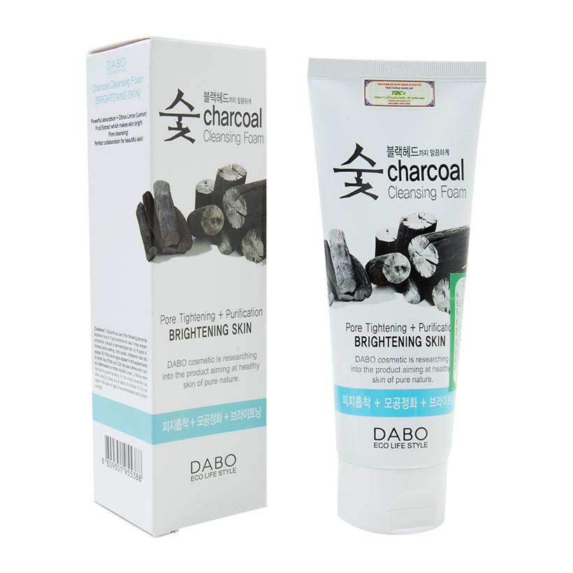 Sữa rửa mặt than hoạt tính 150ml dabo charcoal cleansing foam
