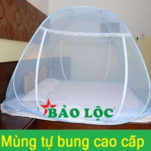 Mùng Tự Bung Bảo Lộc Kích Thước 2m2 (Xanh Dương Nhạt)