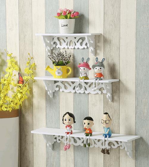 Combo 3 Kệ Gỗ Hoa Văn Trang Trí R