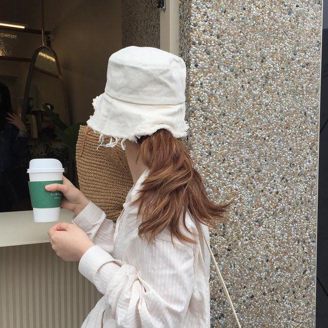 Mũ Nón Bucket Tai Bèo Vành Tua Rua HÀN QUỐC