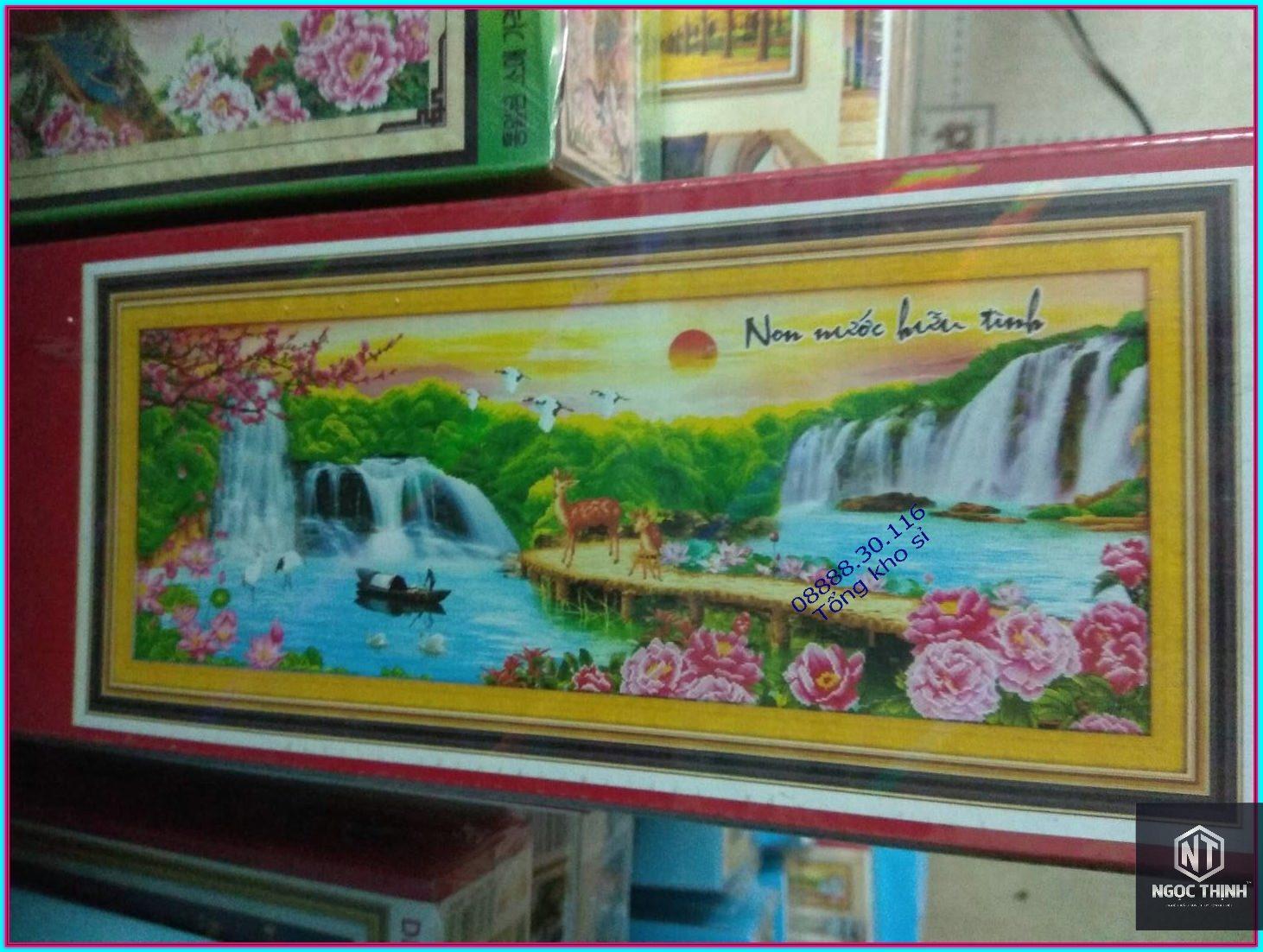 Tranh đính đá non nước hữu tình DF147-Ngọc Thịnh