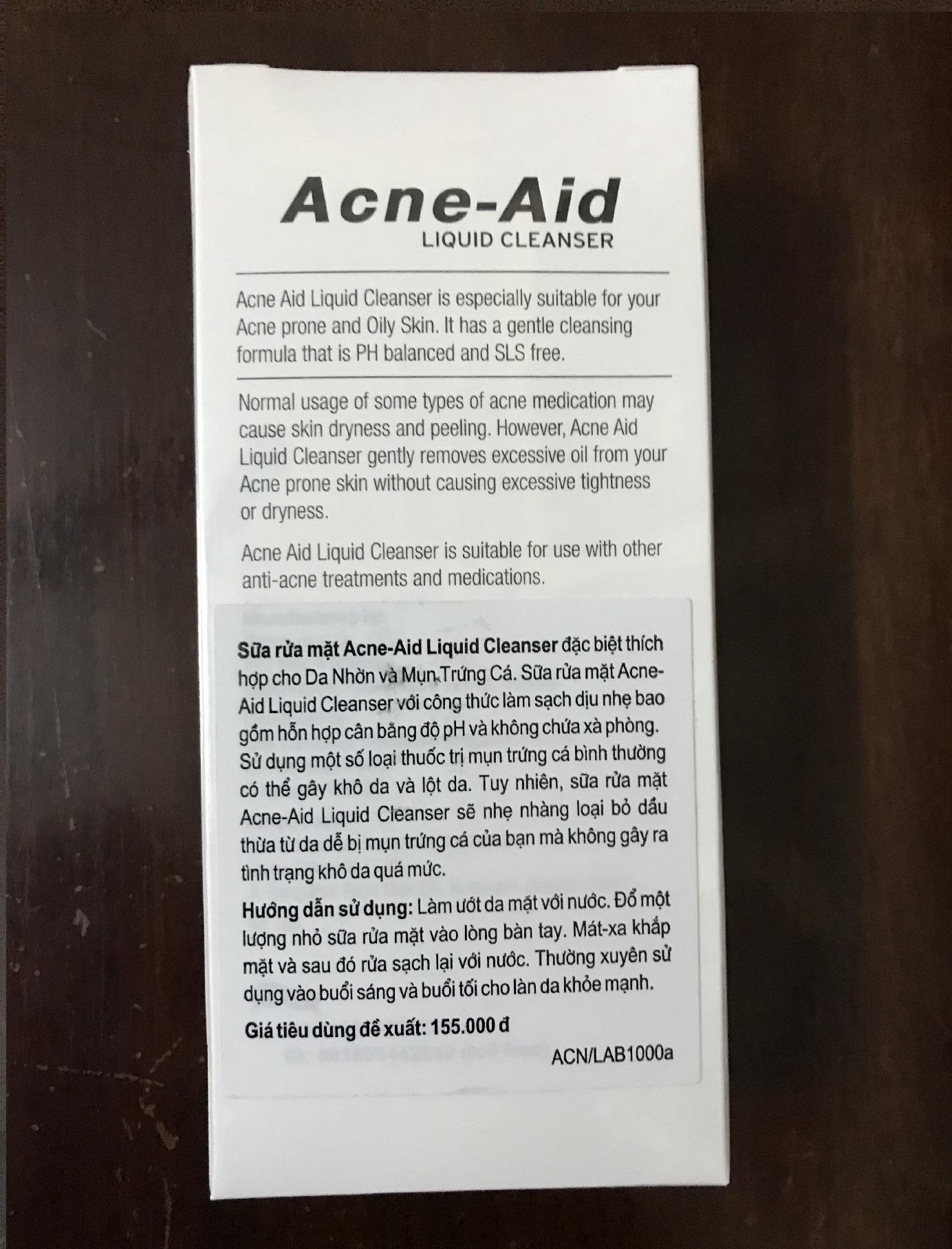 SỮA RỬA MẶT ACNE -AID LIQUID CLEANSER 100ML