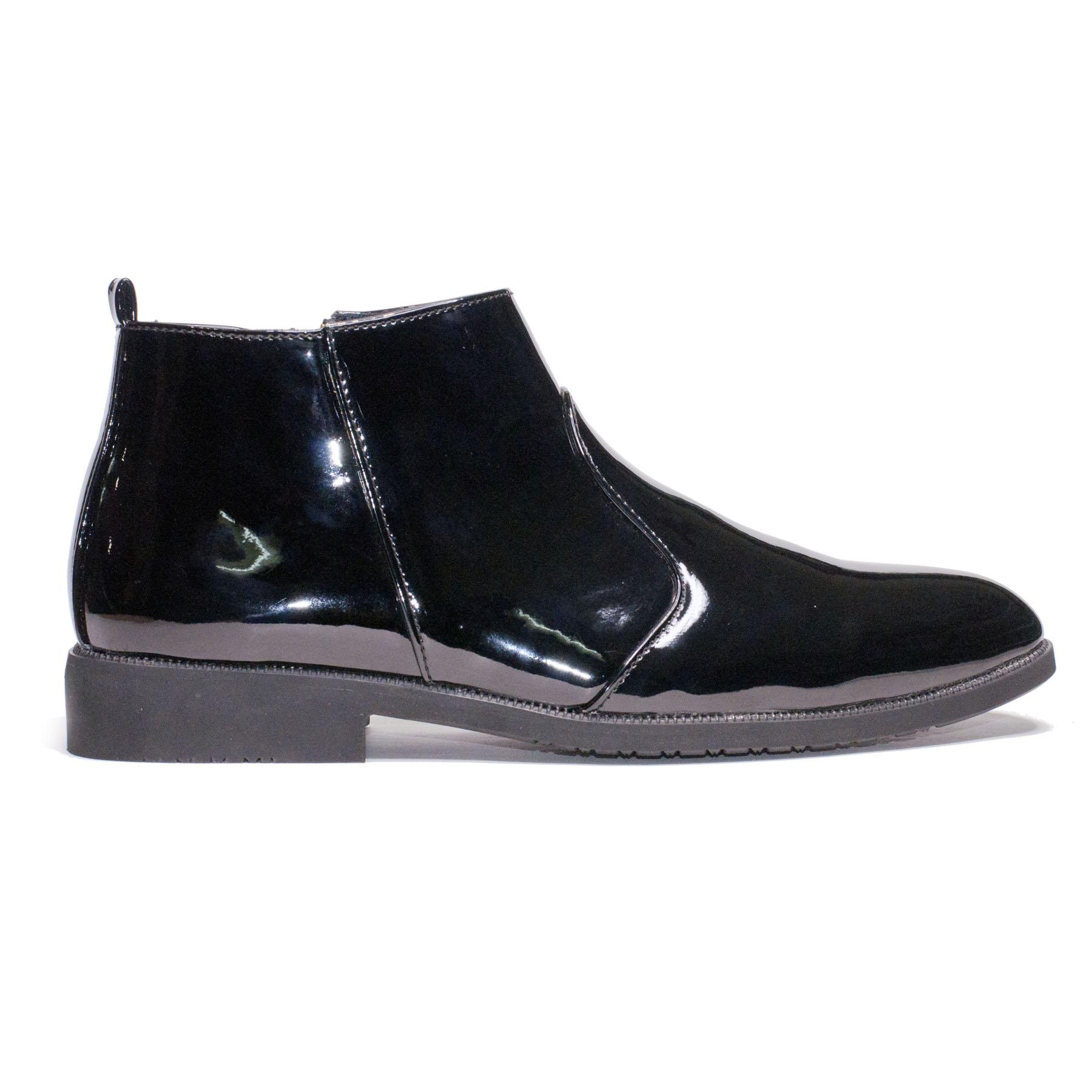 Giày Chelsea boot nam đẹp cổ khóa da bóng CB521(PT)