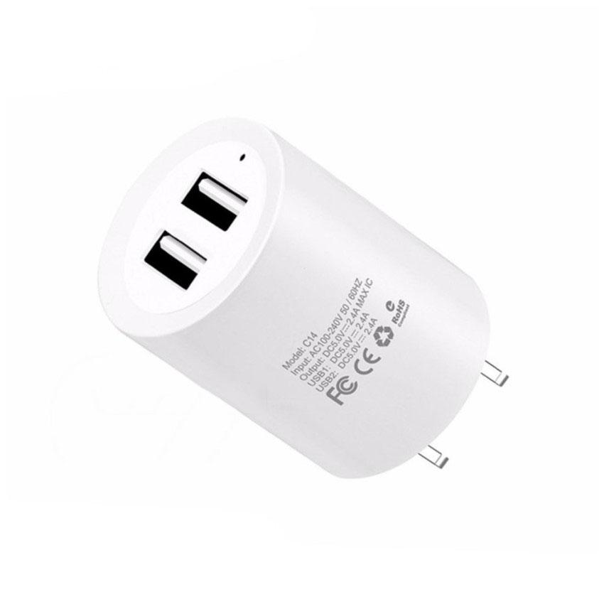 Cốc sạc 2 cổng HOCO C14 2.4A sạc nhanh cao cấp