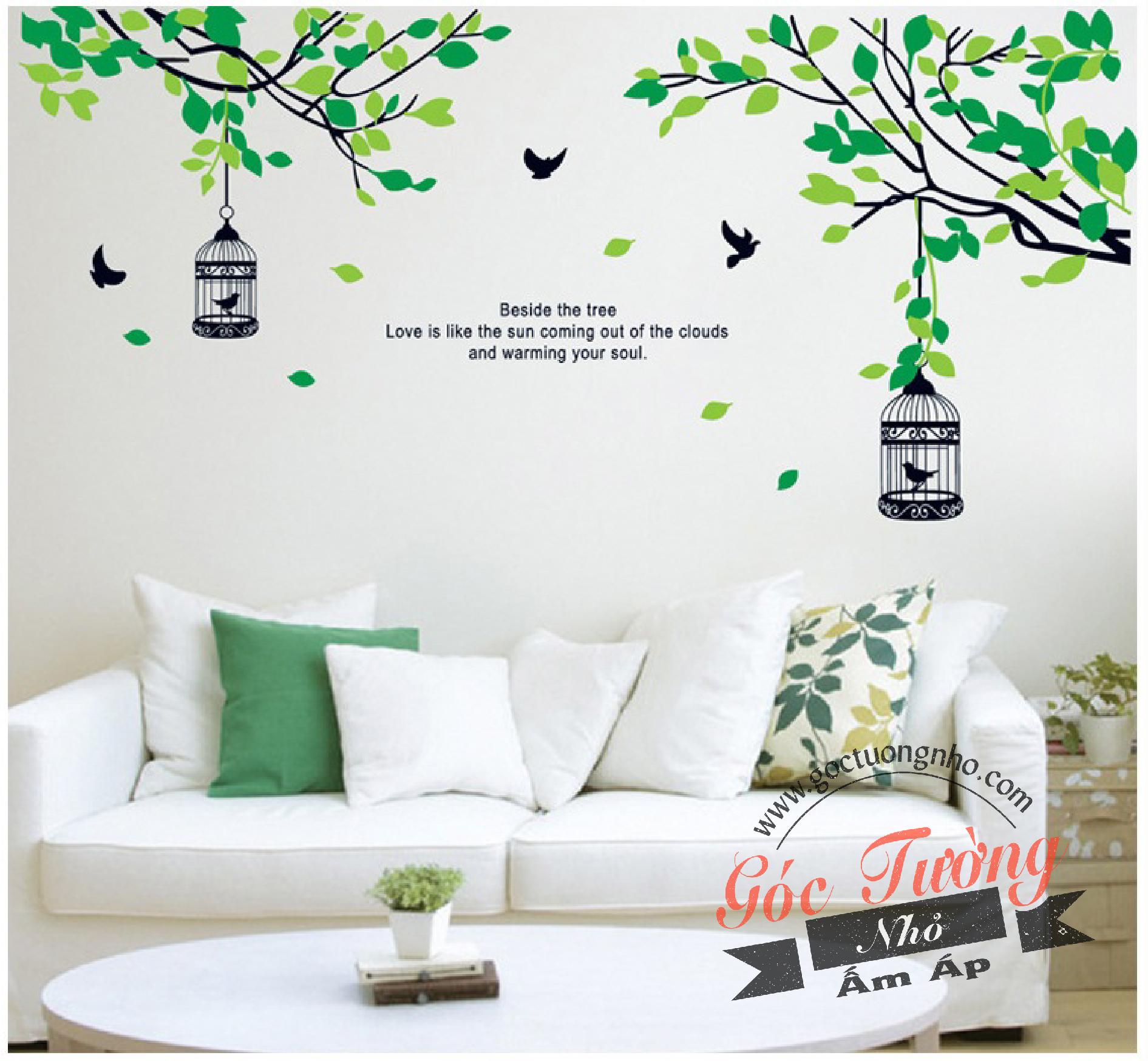 DECAL DÁN TƯỜNG HÌNH CÂY XANH AY9045