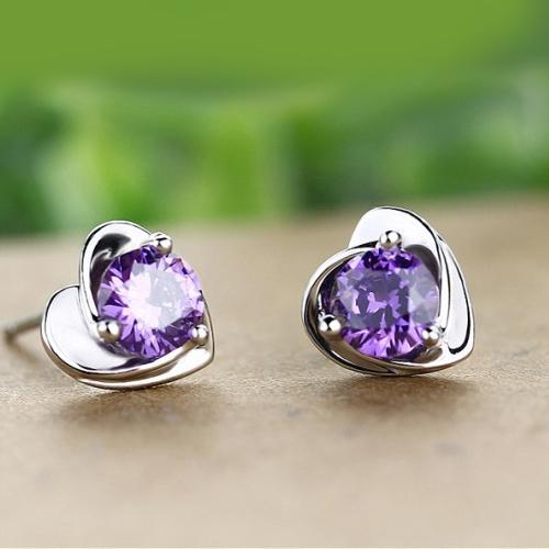[HCM]Freeship Bông tai trái tim đá zircon BHBT156