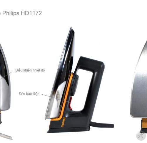 Bàn là khô Philips HD1172 (Hàng nhập khẩu)