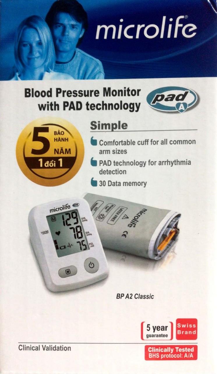 Máy  đo huyết áp bắp tay Microlife A2 Classic ( Trắng )