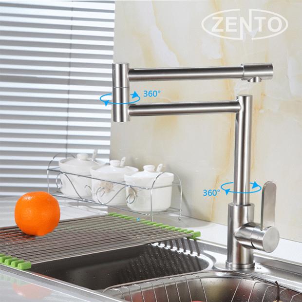 Bộ vòi rửa bát nóng lạnh inox 304 Zento SUS5568-1