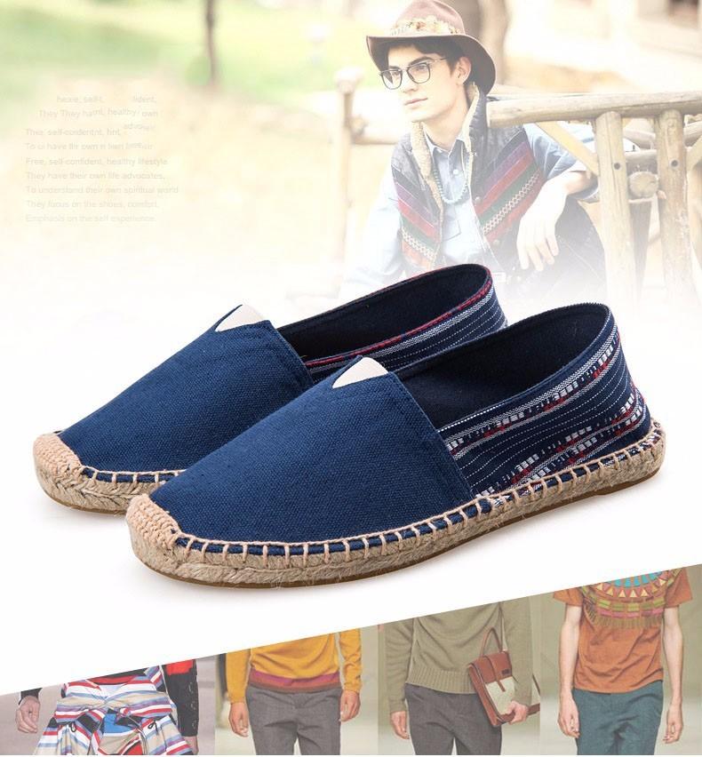 Giày lười đế cói nam G245