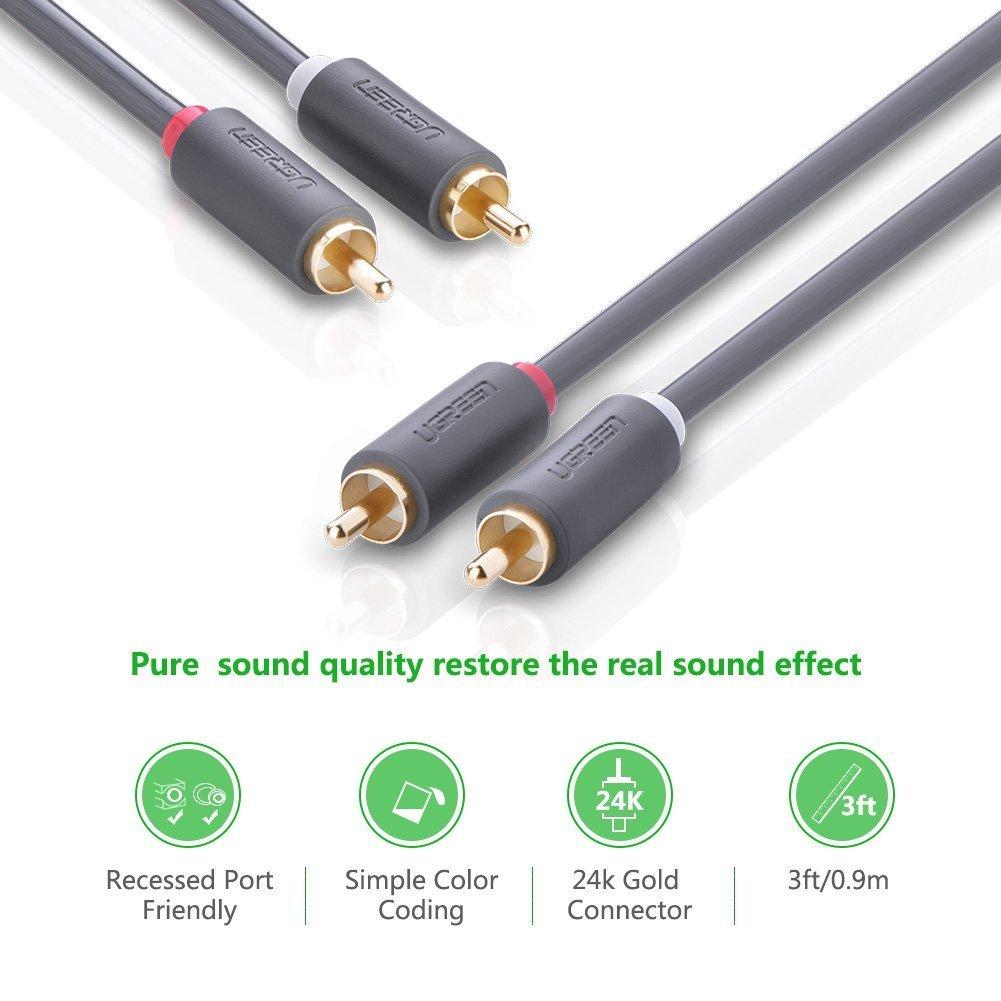 Cáp AV hoa sen 2 đầu RCA 3M cao cấp Ugreen 10519