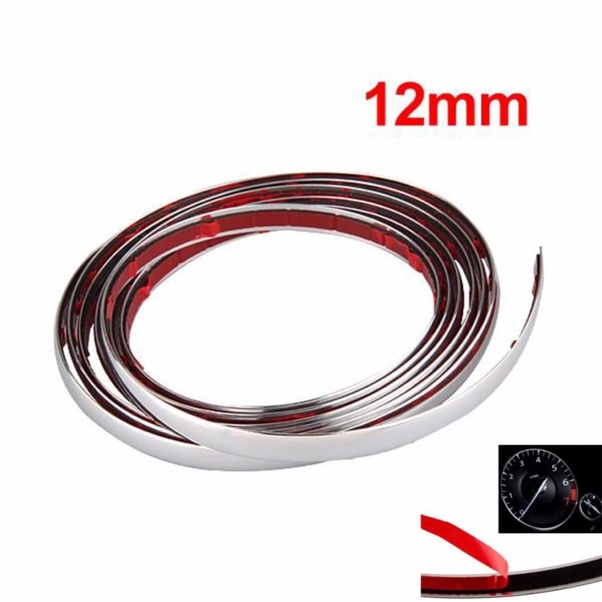 Cuộn nẹp dán viền mạ Crom trang trí Ô tô (15m) bản 1.2cm